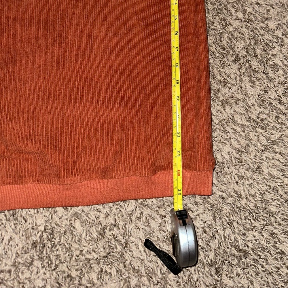 Rust Orange Corded Pullover - Picture 3 of 3